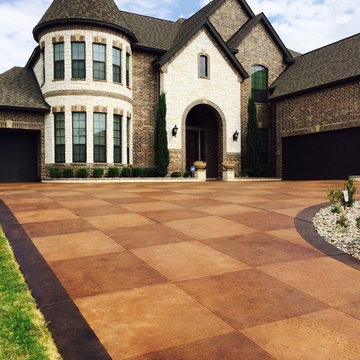 Acid Stain Driveway