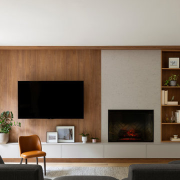 Custom Fireplace Wall & Built-In Storage | Hearth Residence | Whole Home Renovat