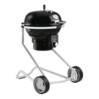 VEVOR 24 Ceramic Barbecue Grill Smoker Portable Round Outdoor Grill for  Patio