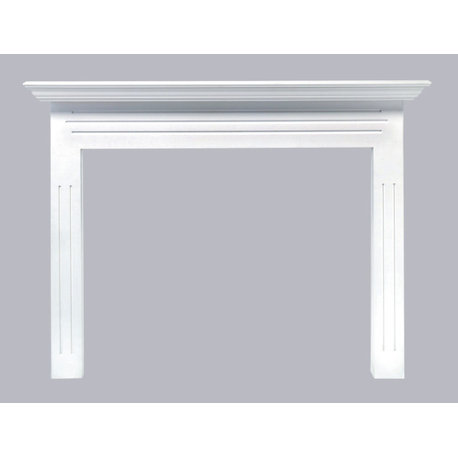The Newport 48" Fireplace Mantel MDF White Paint