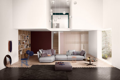 Living room - contemporary living room idea in Hamburg