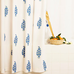 Attiser - Blue and White Shower Curtains - Bath Products