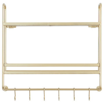 Modern Gold Metal Wall Shelf 560434