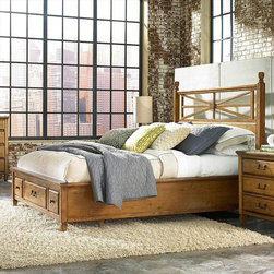 American Drew 114-333R Americana Home Arbor Gate Platform Bed 5/0 - Platform Beds