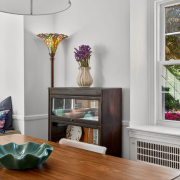 Transitional Kitchen with Custom Banquette plus Dining Nook, Quartz Countertops