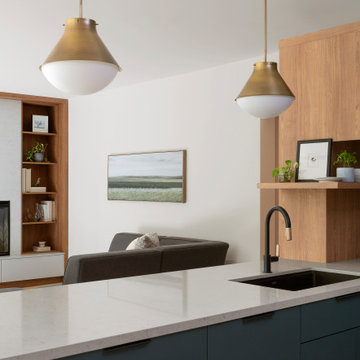 Kitchen Island & Family Room Connection | Hearth Residence | Whole Home Renovati