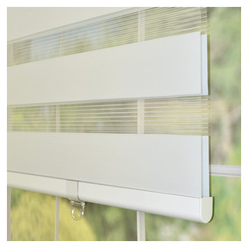 Day and Night Cordless Zebra Shade, Eggshell, 30"x64"