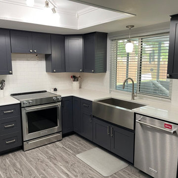 Transitional Kitchen Remodel Done in a Deep Onyx Color Cabinets