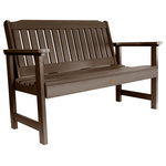 Highwood USA - Lehigh Garden Bench, Weathered Acorn, 4' - 100% Made in the USA - backed by US warranty and support