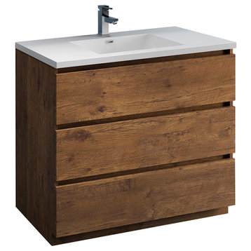 Fresca Lazzaro 42" Rosewood Cabinet With Integrated Sink