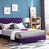 Maxx Tufted Upholstered Full Panel Bed, Purple