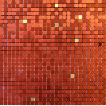 11.38"x11.38" Peel and Stick Backsplash Tile, "Salsa", Single Tile