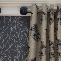 iLiv Woodland Charcoal Curtains from Aspire Curtains & Blinds - Curtains