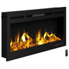 36" Front Vent, Wall Mount or Recessed Fireplace, Black