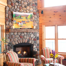 corner fireplace