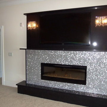 Eden Mosaic Tile Installations: Penny Round Pattern Mosaic Stainless Steel Tile