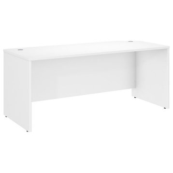 Pemberly Row 72W x 30D Office Desk in White - Engineered Wood