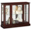 Pulaski Lighted 1 Shelf Console Display Cabinet With Brown Finish 6705