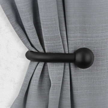 Essential Black Holdbacks (100% Steel) - Drapery Hardware & Accessories