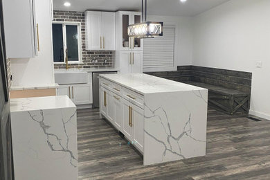 Example of a trendy kitchen design in Seattle