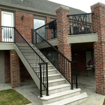 Custom Deck with Brick Columns
