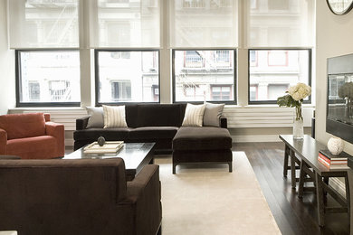 Inspiration for a contemporary living room remodel in New York