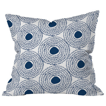 Camilla Foss Circles In Blue II Throw Pillow