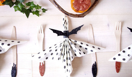 DIY : Des ronds de serviette en forme de chauve-souris pour Halloween
