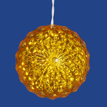 Vickerman 30 Light LED Mu Lighting Crystal Ball Outdoor, Yellow