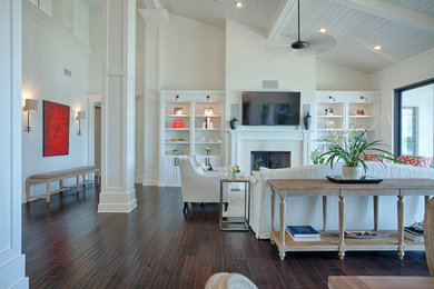 Example of a beach style living room design in Orlando
