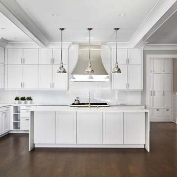 Custom Kitchen with Coffered Ceiling | Riverside, Greenwich New Residence