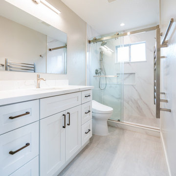Modern Shaker Bathroom Vanity with Dovetail Drawer and Built-In Storage
