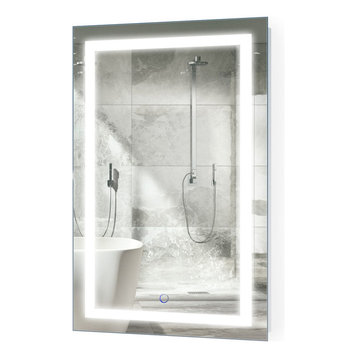 Krugg LED Bathroom Mirror, 20W X 32L Lighted Vanity Mirror - Dimmer & Defogger