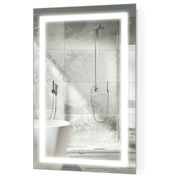 Krugg LED Bathroom Mirror, Lighted Vanity Mirror Dimmer and Defogger, 20x32