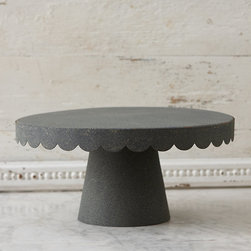 Scalloped Zinc Cake Stand - Dessert And Cake Stands