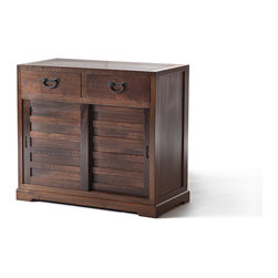 Shinto Cabinet, Small, Dark Walnut - Side Tables And End Tables