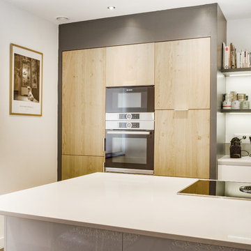Inspiration scandinave pour une cuisine blanche et bois