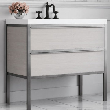 Chameleon Concepts ELMT-36-WHTE Element 36" Vanity - White & Polished Chrome