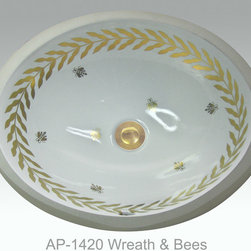 Hand Painted Undermounts by Atlantis Porcelain - Bathroom Sinks