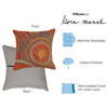 Marina Circles Indoor/Outdoor Pillow, Saffron, 12" X 18"