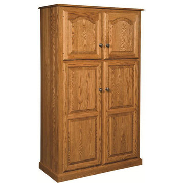 Oak Kitchen Pantry With upper Storage, Unfinished