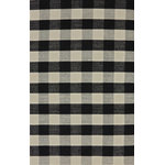 Dynamic Rugs - Royal Rug, Black/White, 4'x6' - The Royal collection offers casual elegance in the form of a beautiful plaid pattern. This collection comes in a variety of colors and sizes ensuring that you will find a perfect accent to any room. The flatweave construction allows this rug to fit under furniture and doorways taking the guesswork out of home decor. This collection is handmade with durable 100-percent wool fibers.