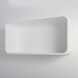 LUSSO STONE SOLID SURFACE STONE RESIN STORAGE CUBE MATT FINISH 600 CURVE - Products