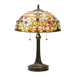 Kami Tiffany-Style Pendant Table Lamp - Table Lamps