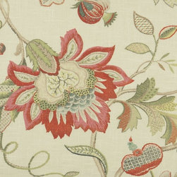 Phoebe Printed Fresh Blooms Linen Custom Made curtains - Products