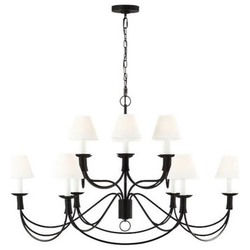 Generation Lighting, LC12012AI, Large Chandelier, Aged Iron