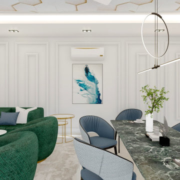 Contemporary Living Room Renovation in Canary Wharf