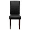 Black Leather Parsons Chair