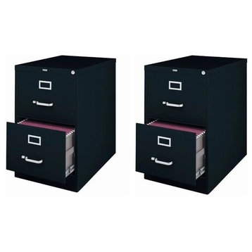 Value Pack (Set of 2) 2 Drawer Legal File Cabinet in Black
