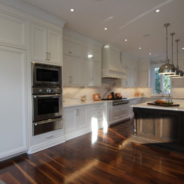 Face framed, solid wood painted kitchen remodeling. Thornhill 2019